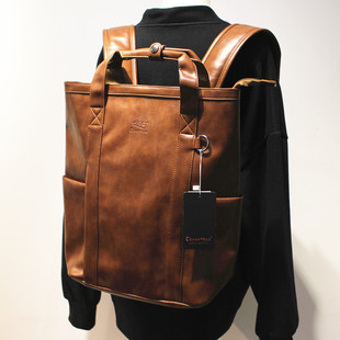 复古大容量双肩包韩版男包男士旅行背包，时尚书包通勤电脑包