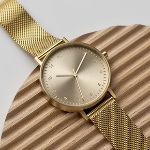 设计感腕表bijouone彼树湾，b60银色金色，米兰钢带潮流男女精钢手表