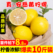 四川安岳黄柠檬(黄柠檬)10斤新鲜水果皮薄特产香水鲜甜柠檬青整箱