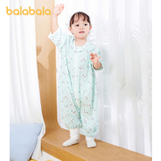 巴拉巴拉婴儿睡袋宝宝防踢被纯棉新生儿，抗菌舒适动物满印清新可爱