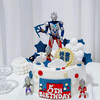 泽塔奥特曼蛋糕装饰摆件赛罗捷德人偶儿童生日插件套装小超人玩具