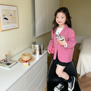 女童韩版时髦西服，上衣春季款儿童，气质百搭小西装外套
