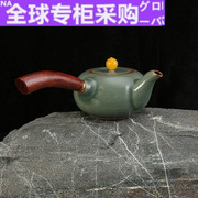 日本五大窑功夫茶壶汝窑茶具哥官定窑茶壶接木侧把陶瓷茶壶单