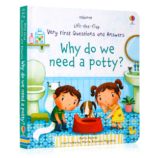 Usborne问与答系列 我们为什么用便盆Lift-the-flap Questions and Answers Why Do We Need A Potty 英文原版绘本科普认知翻翻书