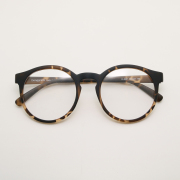 大圆框眼镜架韩国tr90豹纹，色超轻板材，近视框文艺男女适用可配度数