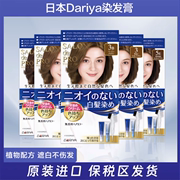 日本DARIYA塔丽雅遮白发专用染发膏纯植物无味女士染发剂不伤发