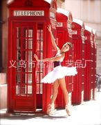 英伦风道具电话亭红色电话亭，模型街头影楼创意电话亭装饰