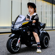 儿童电动摩托车可坐大人，男孩双人充电三轮车超大号，宝宝玩具车双驱