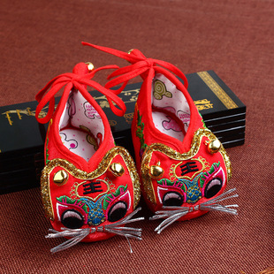 虎头鞋婴儿抓周岁手工布鞋儿童学步鞋男女宝宝，q满月百天老北京春