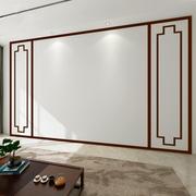 新中式电视背景墙装饰边框实木，线条框造型，边框造型格栅花格护墙板