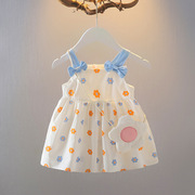 女宝宝夏季吊带裙洋气公主小裙子，0婴儿无袖连衣裙，1女童夏装背心裙
