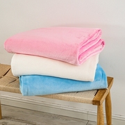 法兰绒家用毛毯床单毛绒夏季空调盖毯办公司毯子，水洗午睡珊瑚绒