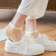 玻璃丝袜子女夏季薄款日系，透明水晶袜短袜，浅口船袜丝袜棉底女款潮