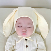 婴儿帽子春秋款护耳保暖可爱超萌大耳朵春季新生儿，男女宝宝包头帽(包头帽)