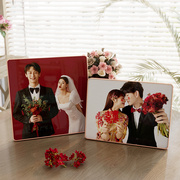 水晶结婚照相框摆台照片定制高级感打印相册婚纱照洗照片做成框架