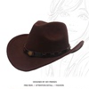 弯檐西部爵士帽牛仔帽复古男女卷边凹凸造型毡帽英伦时尚礼帽