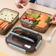 微波炉可加热专用饭盒上班族学生便携食品级塑料密封分隔型便当盒