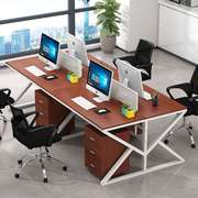 职员办公桌椅组合46四人，位员工卡座，屏风工位办公桌子办公室家具