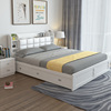 板式床现代简约多功能，主卧箱体床抽屉，床1.5m1.8米气动高箱储