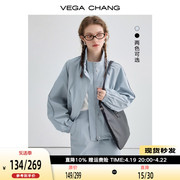 VEGA CHANG时尚套装女2024年春季工装风运动风外套半裙套装