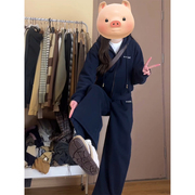 宽松慵懒风卫衣运动套装女春秋季学生韩版时尚，显瘦休闲两件套