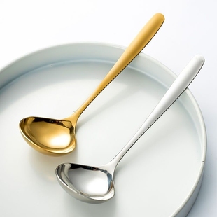 家用长柄加深大头不锈钢汤勺喝汤勺拉面勺吃饭勺汤匙调羹粥勺