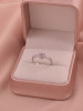 925纯银猫眼石爱心戒指女小众，设计感食指戒时尚个性素圈指环戒子