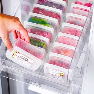 冰箱冷冻收纳盒冻肉专用分装保鲜盒食物收纳密封盒水果厨房