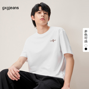 gxg.jeans男装2024年夏季圆领短袖，t恤j24d442043