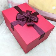 高档超大号红色盒，长方形包装婚纱零食，连衣裙西装礼物盒子