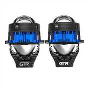 汽车改装GTR S32直射小激光LED双光透镜H4远近一体鱼眼大灯摩托车