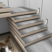楼梯踏步垫皮革简约纯色免胶自粘家用实木防滑垫楼梯地毯满铺定制