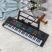 美声电子琴61键电子琴儿童钢琴早教大号音乐玩具礼物带麦克风外贸