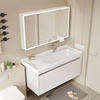 圆角浴室柜组合加厚铝，蜂窝卫生间美妆镜陶瓷，洗手盆带搓衣板水池
