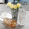 轻奢欧式水晶系列玻璃花瓶，客厅小号床头台面插花鲜花，干花百合卧室
