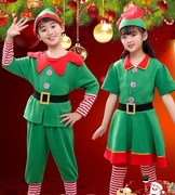 圣诞节儿童服装幼儿园男女童演出服饰表演套装小女孩圣诞老人衣服