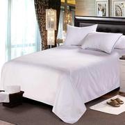 宾馆酒店床上用品白色纯棉，床单美容院足疗全棉，加厚床笠床单棉