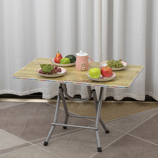 小折叠桌吃饭桌子折叠小桌子长方形出租房阳台小餐桌矮小饭桌家用