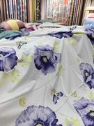 紫罗兰花色清凉款精梳纯棉斜纹织造定制床单被套枕套40支200根