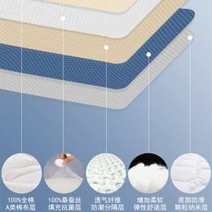婴儿床褥子垫被床垫可水洗纯棉，四季通用儿童，新生小宝宝加宽拼接床
