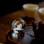 水晶玻璃月兔盖置茶壶盖碗盖子配件兔年盖置壶盖托茶具垫茶道摆件