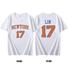 纽约尼克斯林书豪17号篮球短袖林球衣纪念T恤纯棉运动训练服