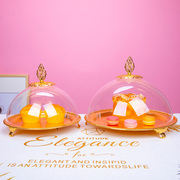 甜品台蛋糕架金色亚克力果盘创意 现代家用客厅时尚茶几水果盘