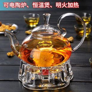 耐高温玻璃茶壶花茶壶耐热透明带盖过滤可加热水果泡茶壶茶具加厚