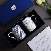 轻奢高档骨瓷马克杯一对欧式情侣咖啡杯子，盒套装生日新婚礼物