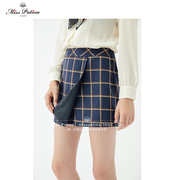 MP英伦复古原创设计 学院系列经典苏格兰格子短裙裤
