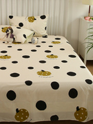 韩系可爱奶油风少女纯棉床单单件保护套1.35全棉宿舍床罩1.8米床