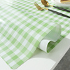 简约格子桌布PVC防水隔热软玻璃桌垫清新格子台布免洗塑料茶几布