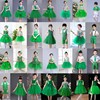 六一儿童合唱演出服幼儿园舞蹈，女童蓬蓬纱裙公主裙，绿色小草表演服