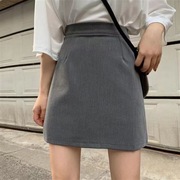 Sexy high-waisted A-word hip skirt 性感时尚高腰A字包臀短裙女